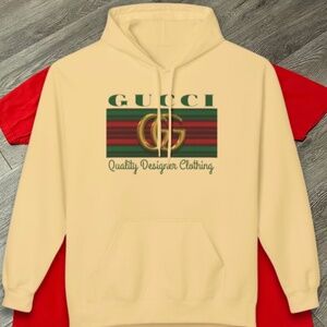 GG Italia Designer pull-over Hooded sweater, Hoodie. Color:  Crea